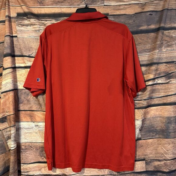 Men's Champion Texas Tech Red Raiders Performance Large Polo Shirt Red Double T - Picture 4 of 7